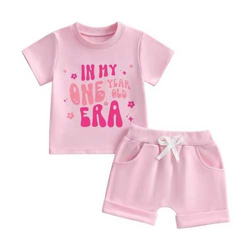 Unisex Baby Short Sleeve First Birthday Era 2-Piece Outfit Set – The Trendy Toddlers