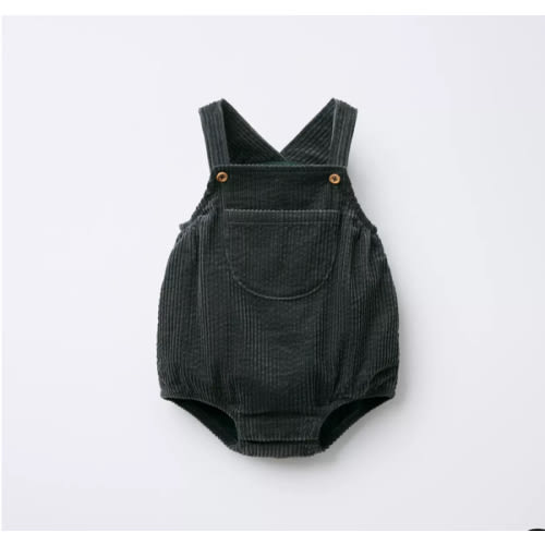 CORDUROY ROMPER - Bottle green | ZARA United States