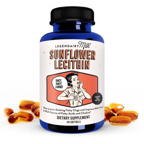 Legendairy Milk Sunflower Lecithin Softgels, Organic Lactation Emulsifier Supplement, 60 Count