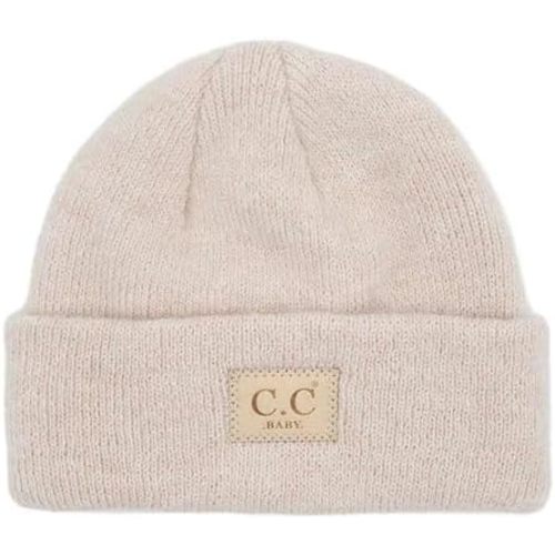 C.C Babies' Winter Knit Plain Cuff Skull Cap Beanie Hat
