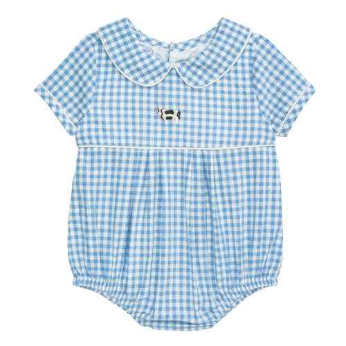 Mud Pie Baby Boy Farm Icon Gingham Bubble