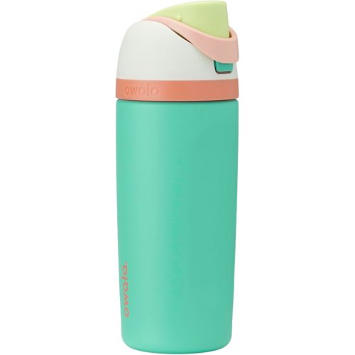 Owala Kids FreeSip Insulated Stainless Steel Water Bottle with Straw for Sports, Travel, and School, BPA-Free Sports Water Bottle, 16 oz, Mint Green Crazy Chameleon