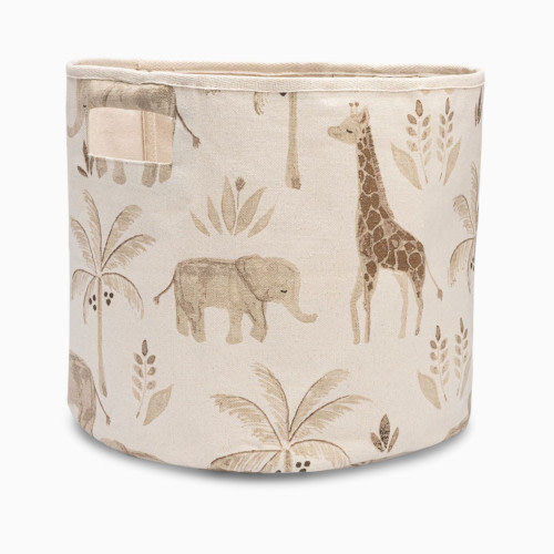 Crane Baby Cotton Canvas Storage Bin - Kendi Beige