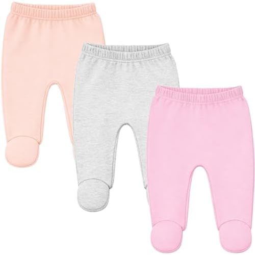 123 Bear Baby Soft Cotton Spandex Pants with Feet