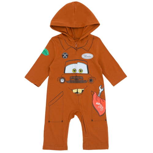 Disney Pixar Cars Tow Mater Newborn Baby Boys Zip Up Coverall Newborn to Little Kid