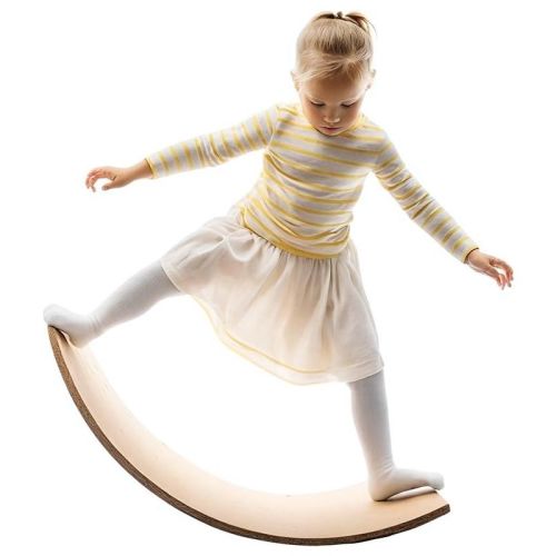 Giggle & Play | 36" Wooden Balance Wobble Board , Sensory Indoor Outdoor Play , Montessori Coordination Game Yoga Kids Adults