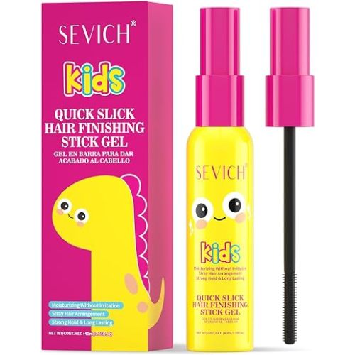 SEVICH Kids Hair Gel Stick - Dinosaur Design Flyaway Tamer, Gentle Alcohol-Free Formula for Baby Hairs & Frizz Control, 40ml Travel Size