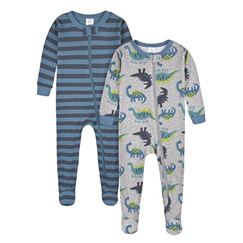 Gerber Baby Boys' 2-Pack Footed Pajamas