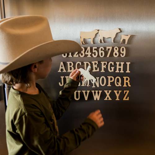 Alphabet, Numbers, & Cattle Drive Magnet Set (40 Pieces) – Cowkid Clothing Company