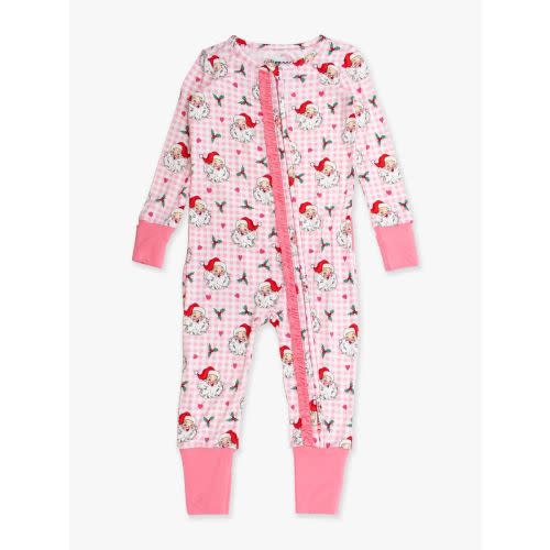 Christmas Ruffle One Piece Pajama, Bamboo Viscose