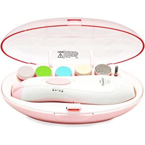 Little Martin’s Drawer Baby Nail Trimmer File with Light - Safe Electric Nail Clippers Kit for Newborn Infant Toddler Kids Toes and Fingernails - Care, Polish and Trim - Battery Operated (AA)