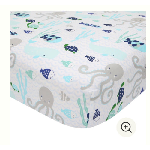 Oceania Cotton Fitted Crib Sheet