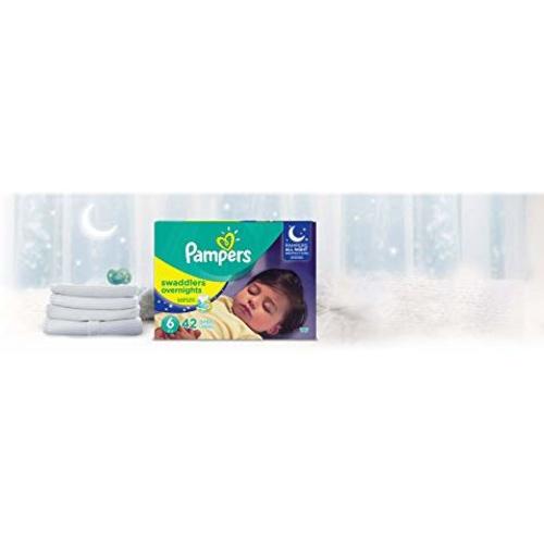 Diapers Size 6, 42 Count - Pampers Swaddlers Overnights Disposable Baby Diapers, Super Pack