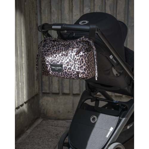 Mini Luna Drawstring Stroller Bag Leopard Print - Tiba + Marl