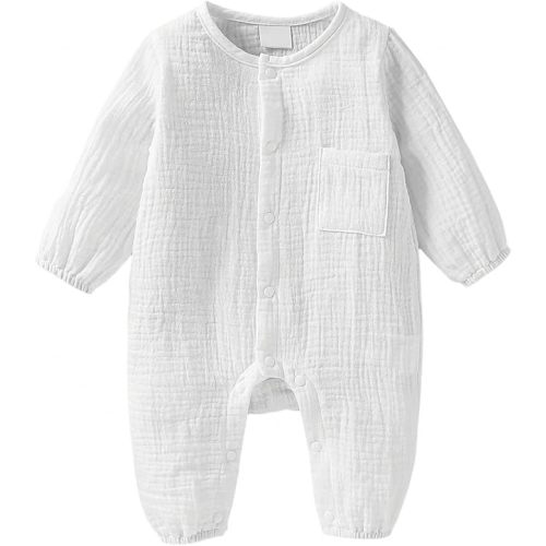 Infant Baby Girl Boy Romper Easy Diaper Changes Bodysuit Romper Cotton Romper One Piece Outfits Bodysuit