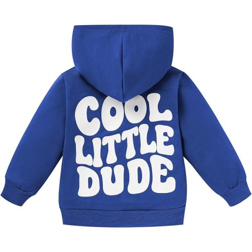 Toddler Baby Boy Fall Winter Hooded Clothes Baby Boy Hoodie Tops Letter Printed Long Sleeve Sweatshirt