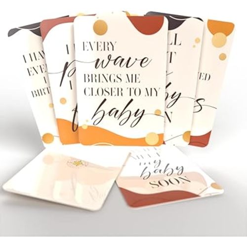 Birthing Affirmation Cards - 24 Premium Cards for Pregnant Moms, Baby Shower Gifts and Labor