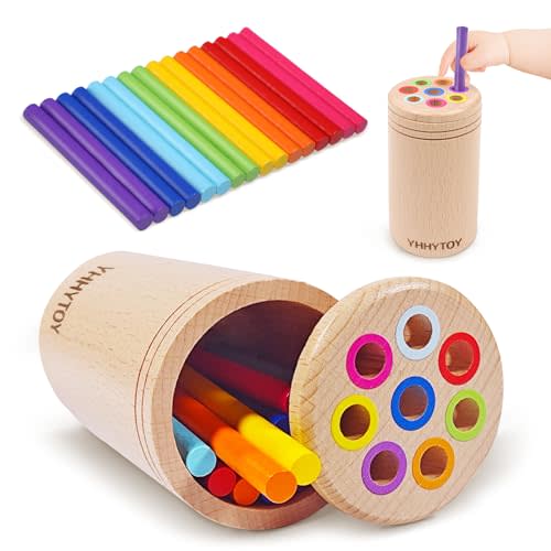 YHHYTOY Montessori Toys for 1+ Year Old, Toddler 18 Month Old Toy Color Sorting Preschool Learning Activities, Fine Motor Skills Sensory Toys for Toddlers 1-3, 1 2 3 Year Old Girl Boy Baby Gifts