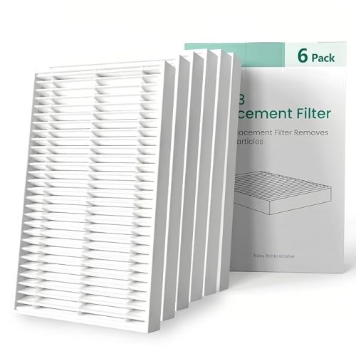 Momcozy Bottle Washer Filter, Air Filter Replacement Bottle Washer Parts, Compatible with Grownsy, Papablic Baby Bottle Washer, 6 Pack 1-Year Supply