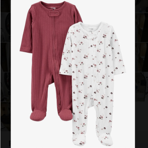 Simple Joys by Carter's baby-boys 2-pack 2-way Zip Textured Sleep and Play