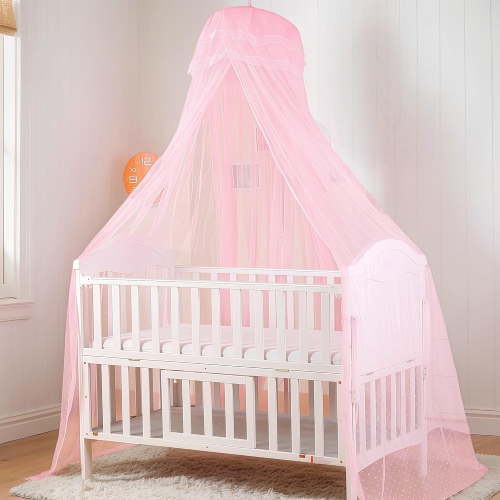 Rqgbe, Crib Bed Mosquito Net Canopy, 6.6ft height, Breathable 50D mesh
