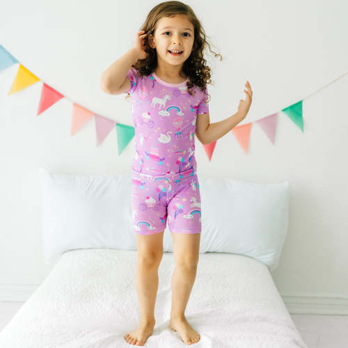 Magical Birthday Two-Piece Short Sleeve & Shorts Pajama Set - Little Sleepies