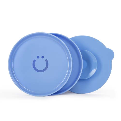 Ubbi Suction Plate Set with Interchangeable Suction Base for Babies and Toddlers, 2 Pack, Polaris Blue