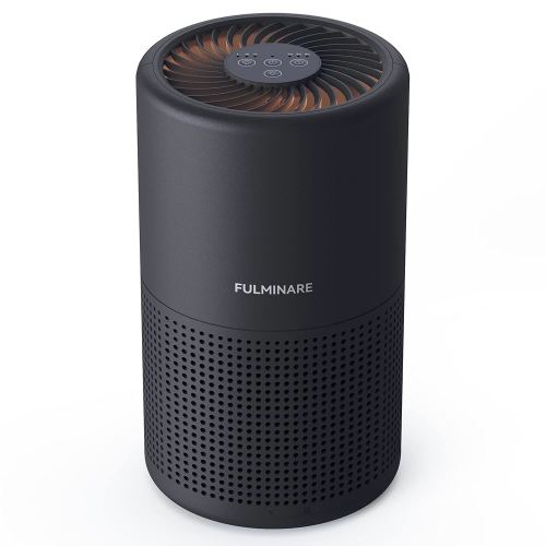 Air Purifiers for Bedroom, FULMINARE H13 True HEPA Air Filter, Quiet Air Cleaner With Night Light,Portable Small Air Purifier for Home, Office, Living Room Black