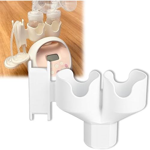 for Spectra S1 & S2 (New Models Only) Bottle Holder – Dual Organizer with Hose Management, Fit Spectra S1 Accessories for Spectra Replacement Pump Parts (White)