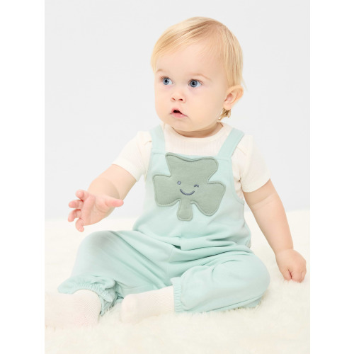 Sleeveless French-Terry Jumpsuit for Baby