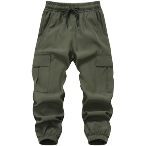 Baby Boys Cargo Joggers Pants Toddler Quick Dry Lightweight Hiking Pants Kids Pull On Sweatpants