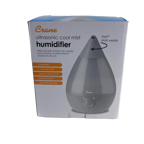 Crane Filter-Free Droplet Cool Mist Humidifier, Grey