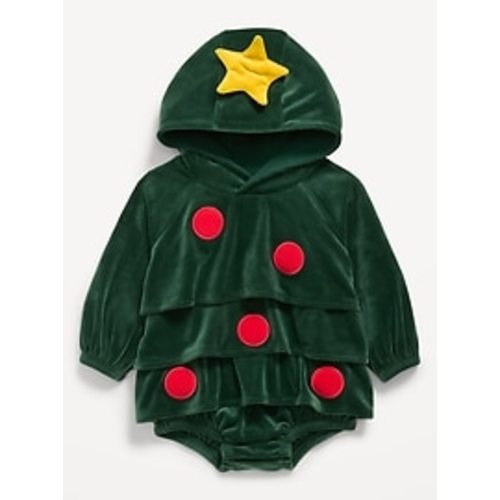 Unisex "Holiday Tree" Costume Hooded One-Piece Romper for Baby | Old Navy