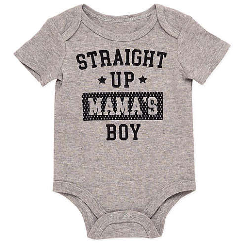 Baby Starters® BWA® Size 12M Mama's Boy Bodysuit in Grey Baby Starters® BWA® Newborn Mama's Boy Bodysuit in Grey