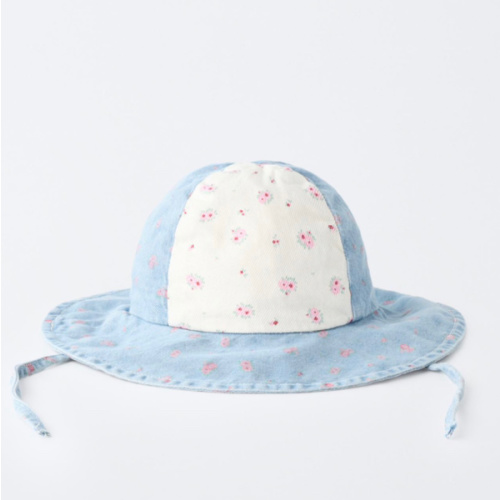 FLORAL PATCHWORK BUCKET HAT - Blue / White | ZARA United States