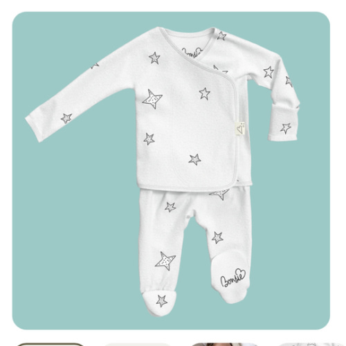 Footie - Stars – Bonsie Skin to Skin Babywear