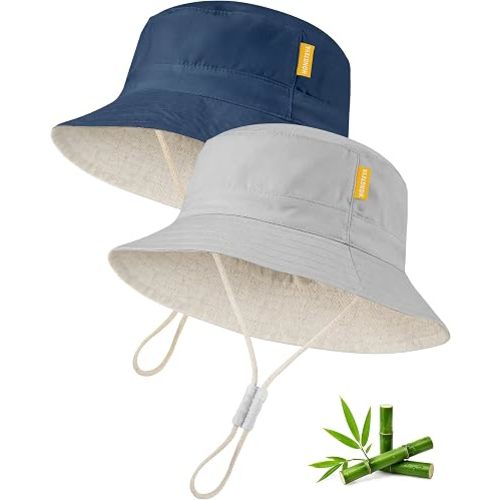 Baby Sun Hat for Toddler Kids Bamboo Rayon Bucket Hat Summer Beach Sun Protection Baby Hats for Boys Girls