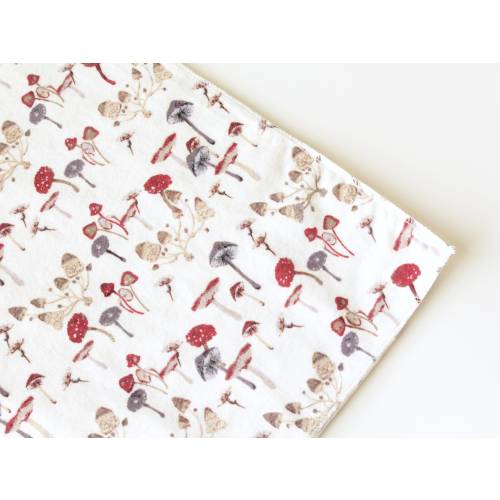 Extra Large Cottagecore Mushroom Flannel Receiving Blanket Swaddle | Gender Neutral Baby Shower Gift | CPSC Compliant