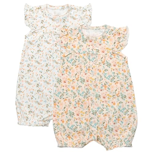 MY LITTLE ZONE - 2-Pack Short Sleeve Baby Girl Rompers