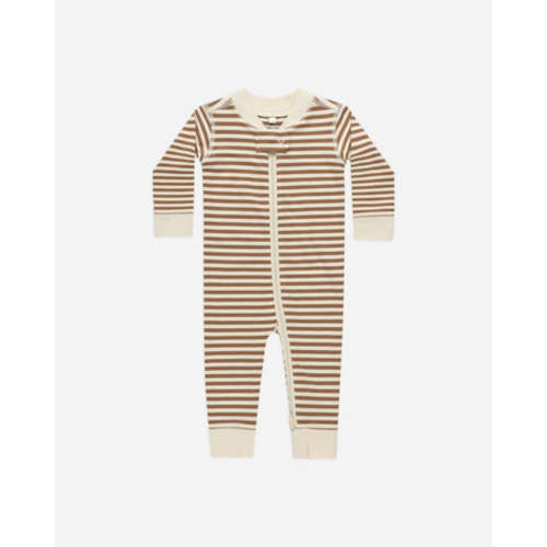 Zip Long Sleeve Sleeper || Cinnamon Stripe