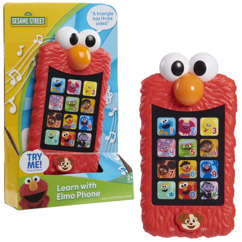 Sesame Street Learn with Elmo Electronic Learning Phone, 6-inch Kids Toy, 12 Learning Themes