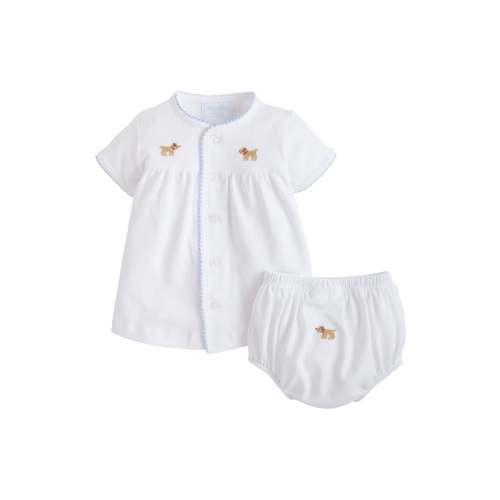 Pinpoint Layette Knit Set - Boy Lab