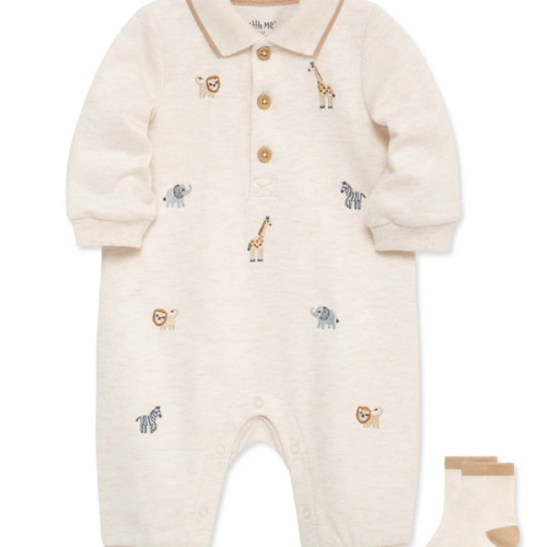 Safari Coverall & Sock Set (3M-12M)
