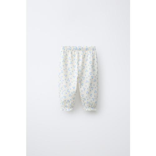 FLORAL TEXTURE JOGGERS - Ecru | ZARA United States