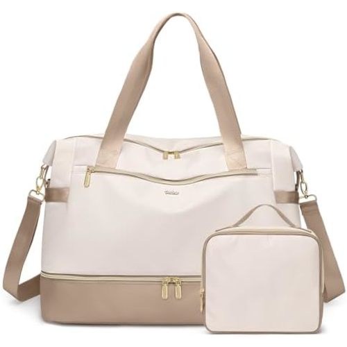 VNINE Travel Duffel Bags for Women: Weekender Bags with Shoe Compartment Carry on Overnight Bag with Toiletry Bag Gym Bag with Wet Pocket Personal Item Travel Bags Hospital for Labor Delivery