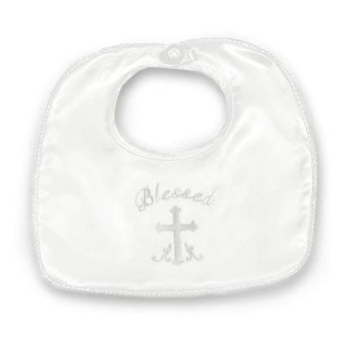 Bearington Baby Blessings Boy's Christening And Baptism Bib, 10" X 10"