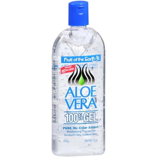 Fruit of the Earth Aloe Vera Gel 12 oz Pure Moisturizing Soothing Aloe Vera for Sunburn Dry Skin