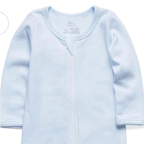 O2 BABY Baby Boys Organic Cotton Zip-Front Sleeper Pajamas, Footed Sleep 'n Play