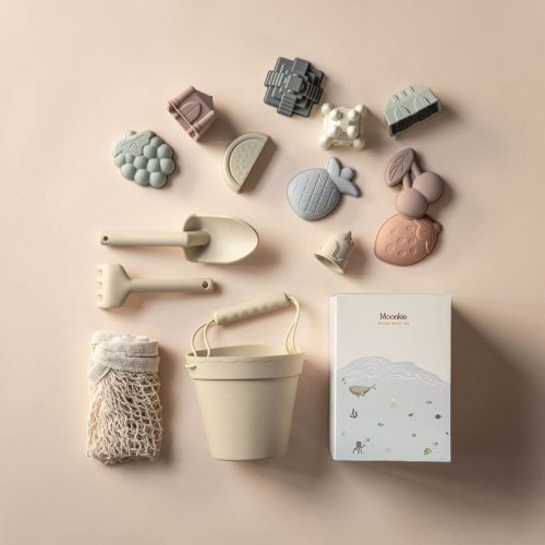 Moonkie Baby Beach Toys Set in Beige