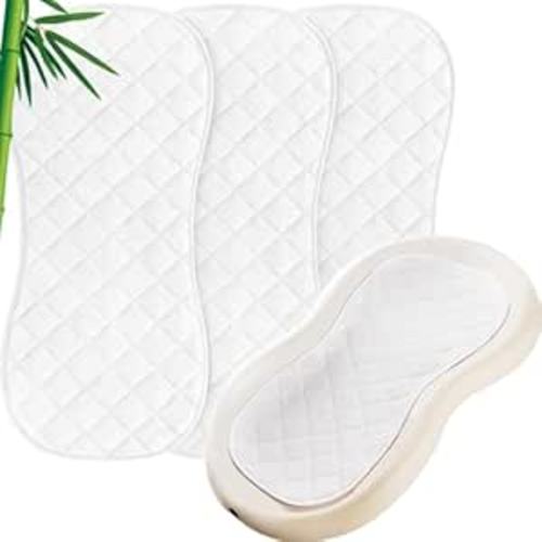 Moonsea Quilted Thicker Changing Pad Liners White, 3 Pack | Waterproof, Fit for Changing Table Liners are Warm On a Baby's Back Non-Slip Design Reusable Pads Machine Washable
